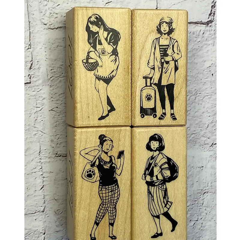 1001 Page Rubber Stamp GirlsA