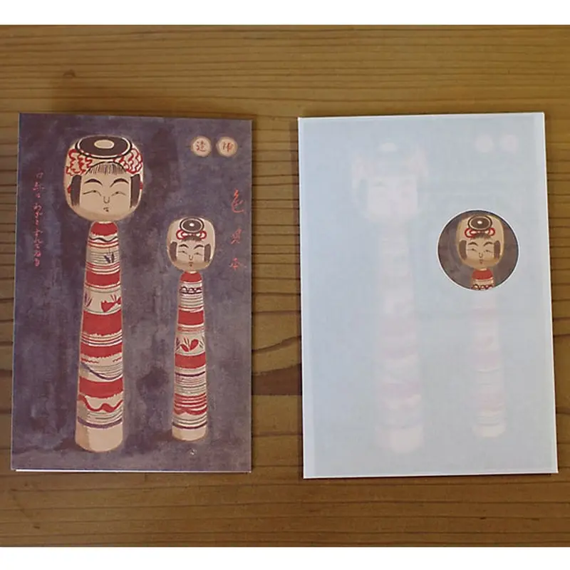 Classiky Takeo Takei Kokeshi Card   Window Aki EnvelopeTogatta