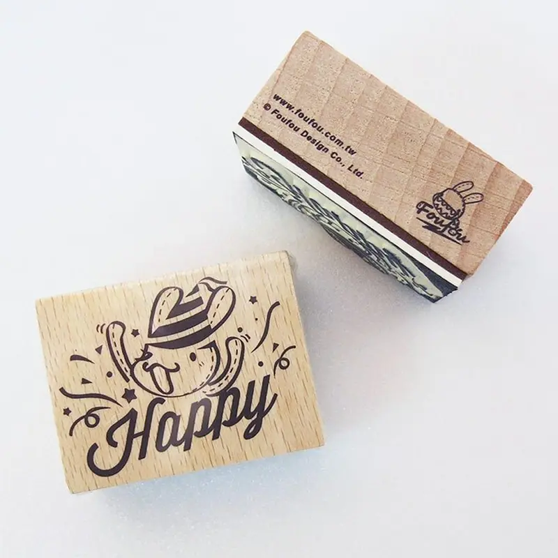Foufou X Micia Rubber Stamp - Happy Party