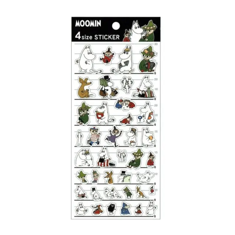 Kamio Japan Moomin 4 Size Sticker Cute ModelMoomin Friends