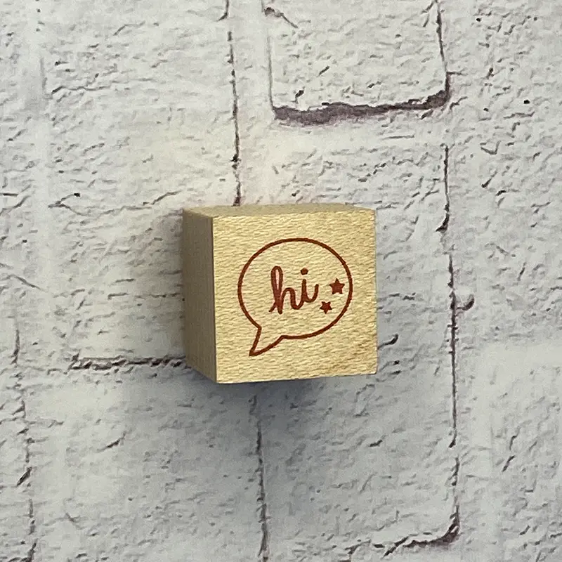 Japan Original Rubber Stamp - Hi Dialogue Balloon