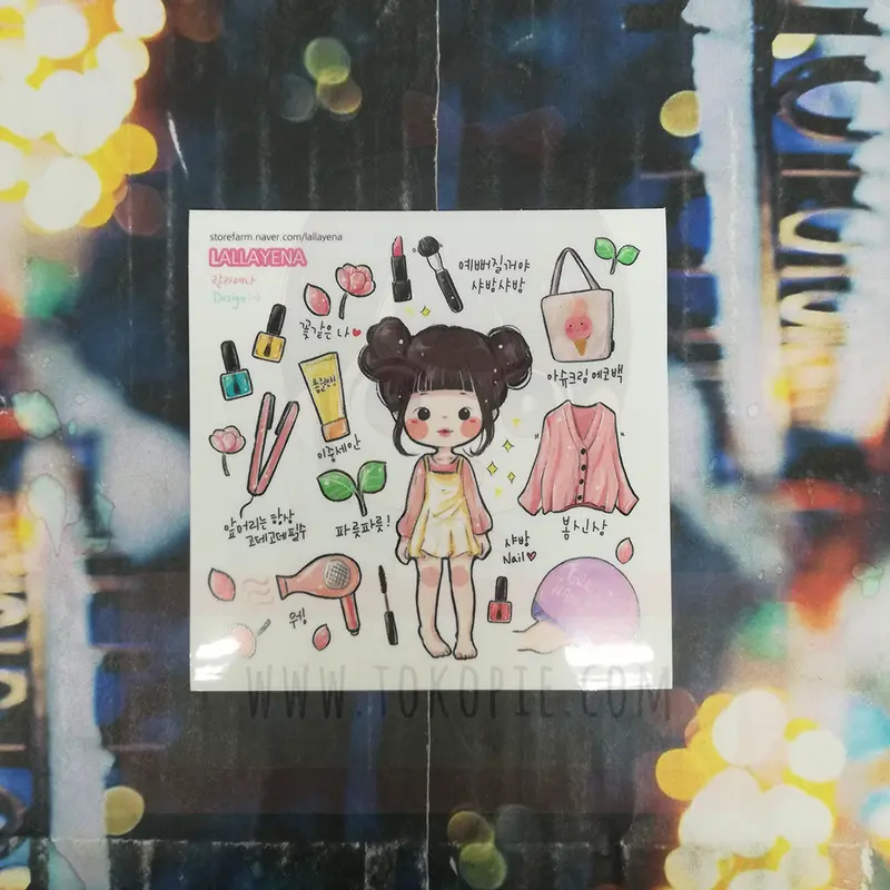 Lallayena Decoration Sticker - Girl OutfitSmall