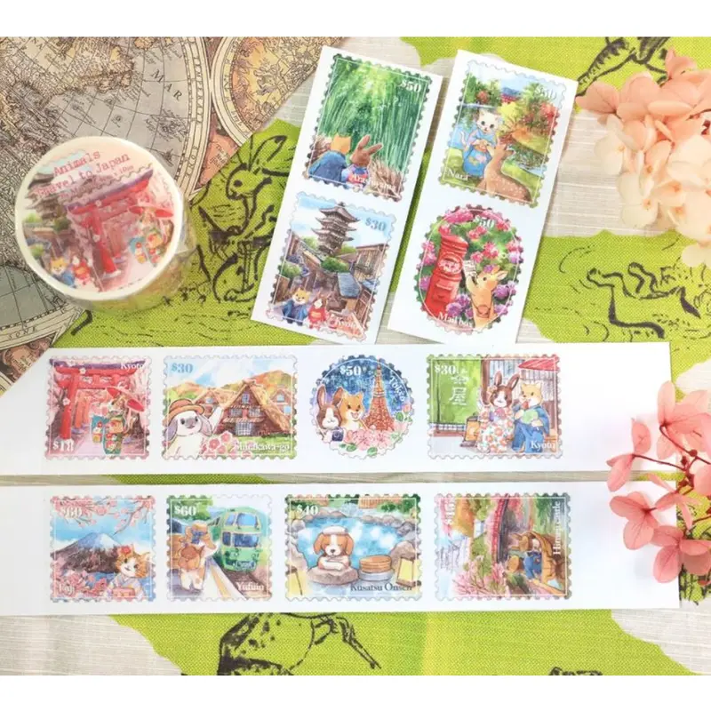 Maruco Art Animals Travel To Japan Washi Sampler