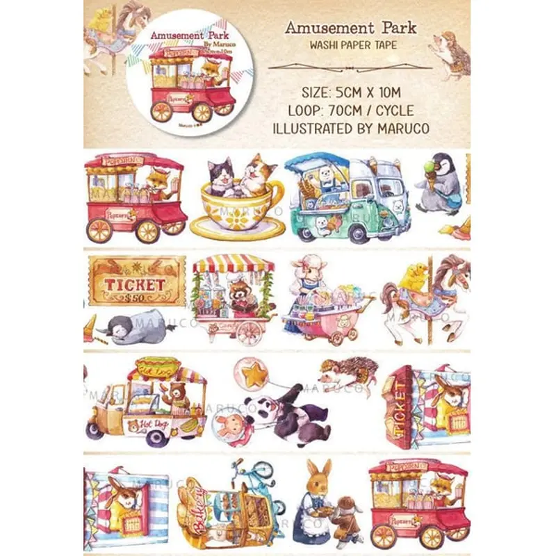 Maruco Art Masking Tape Amusement Park