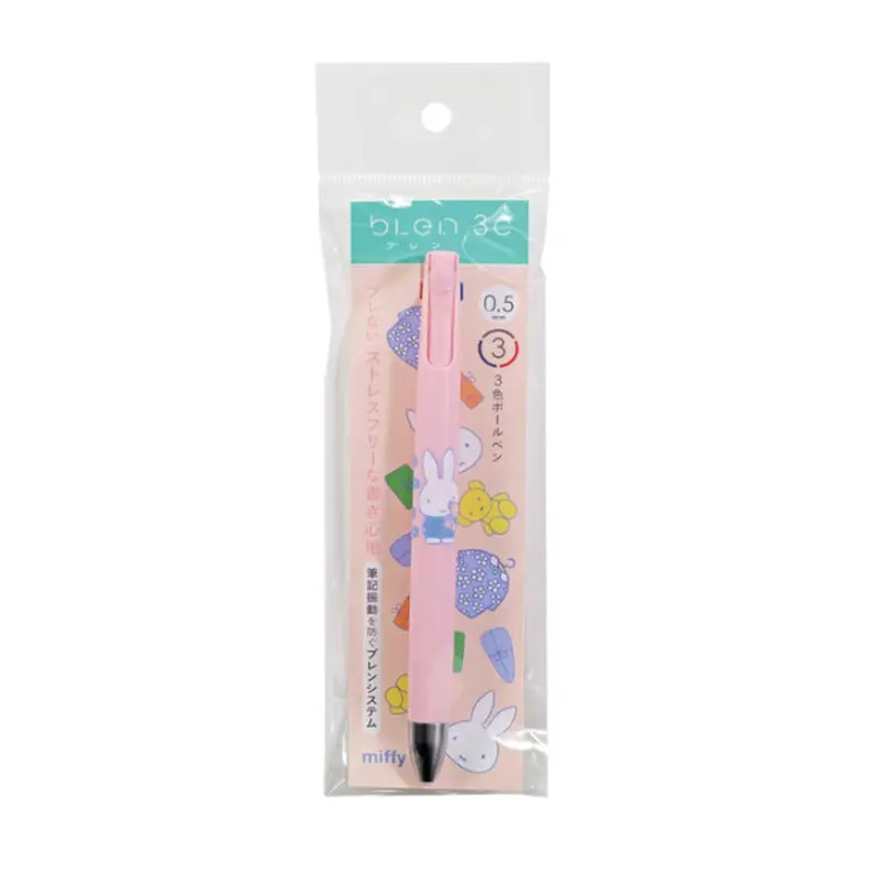 Miffy bLen 3C 3 Color Ballpoint Multi Pen - Pink & Bear