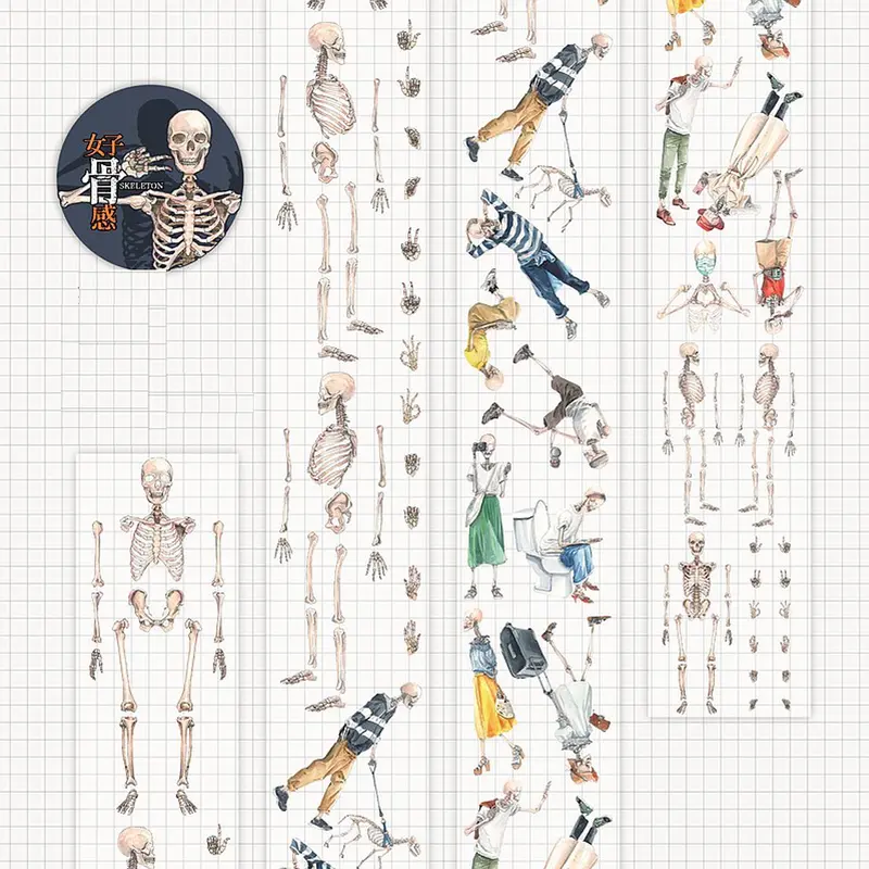 Monchiichen PET Skeleton Washi Sampler