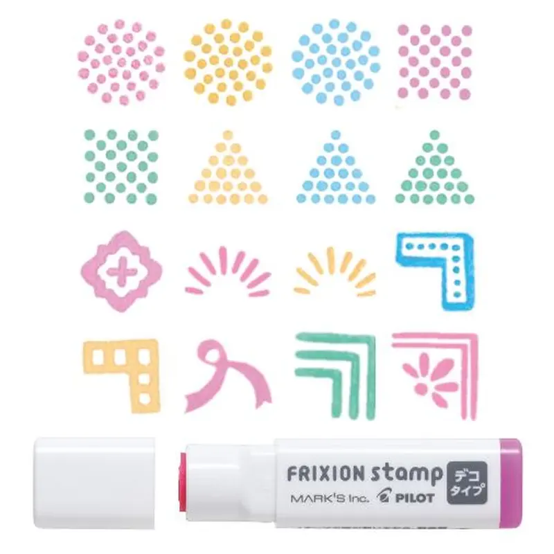 Pilot Disappearing Frixion Stamp MARKS Collaboration ProjectCircle Orange