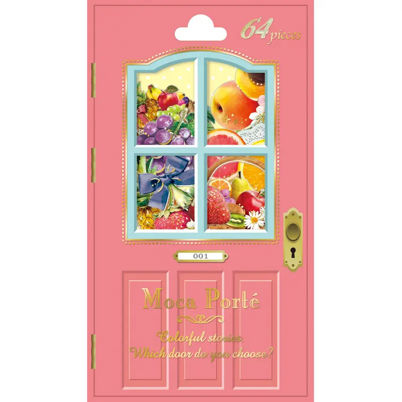 Q-Lia Flake Seal Sticker Moca Porte Fruits