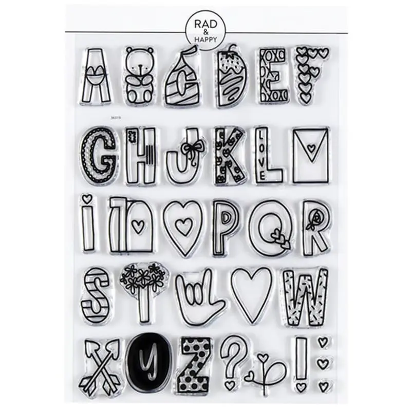 Rad & Happy 6x8 Roses Are Rad Clear Stamp