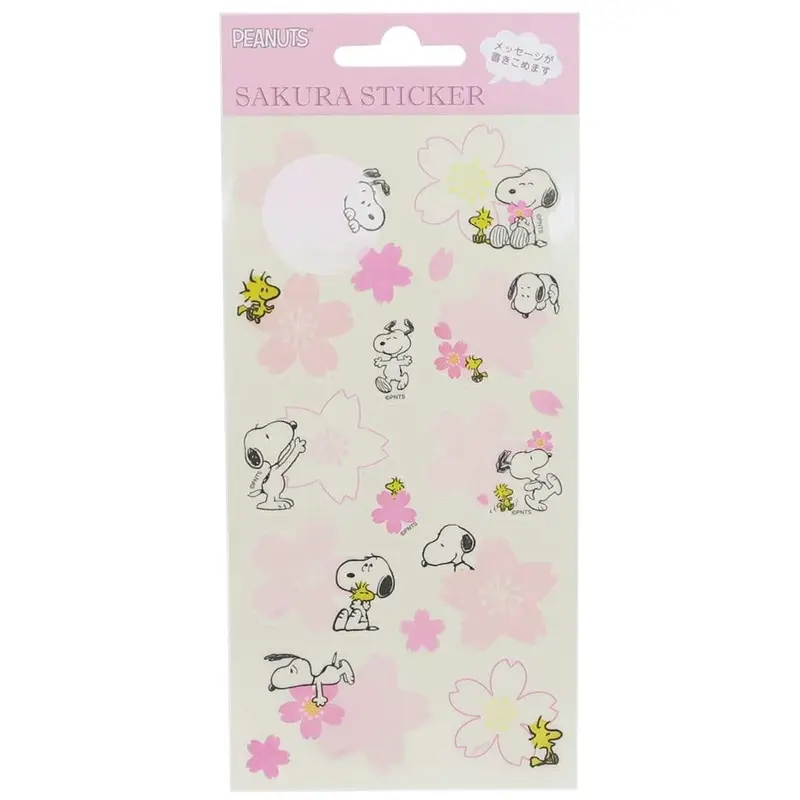 S & C Peanuts Sakura Pink Sticker