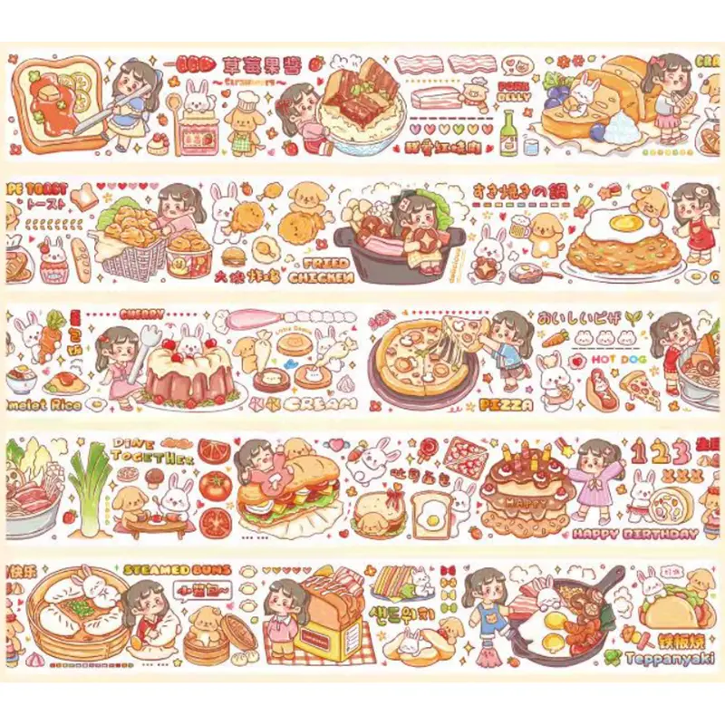 Soft Raspberry Sauce Washi SamplerFood