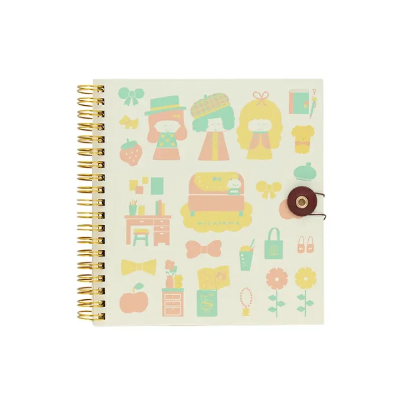 Sunstar Stationery Mizutama Ring ScrapbookRetro Pattern