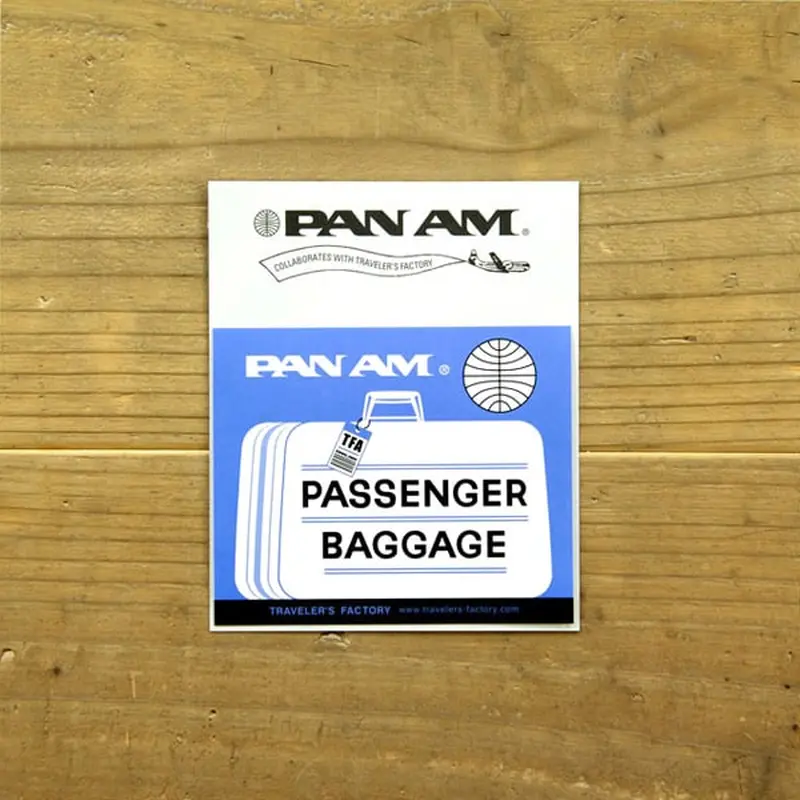 Traveler's Factory Suitcase Sticker Pan Am Baggage Label Pattern