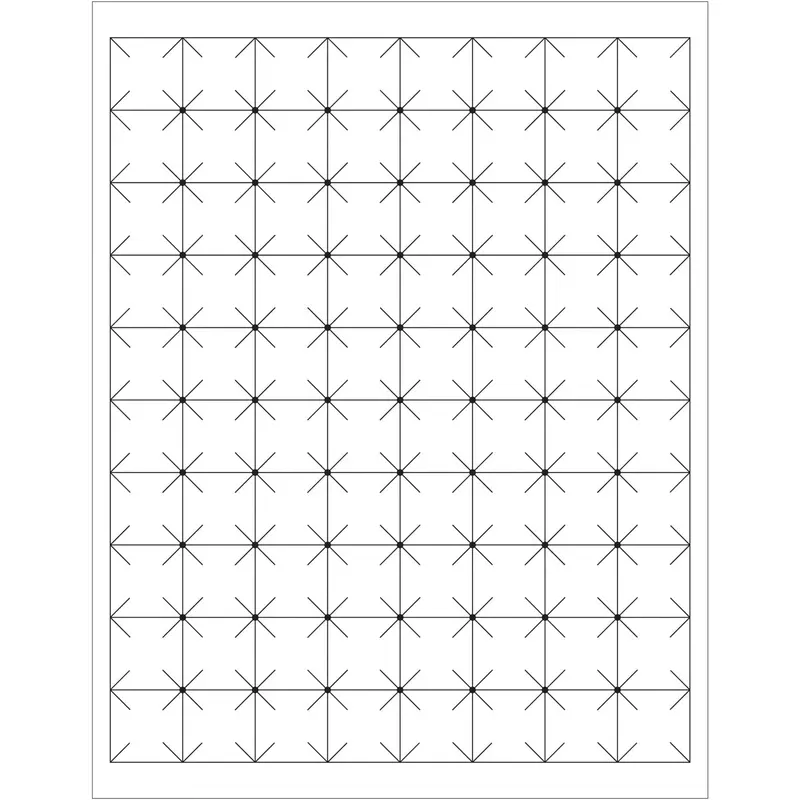 1 x 1" White Rectangle Security Slit Laser Labels 8000/Case