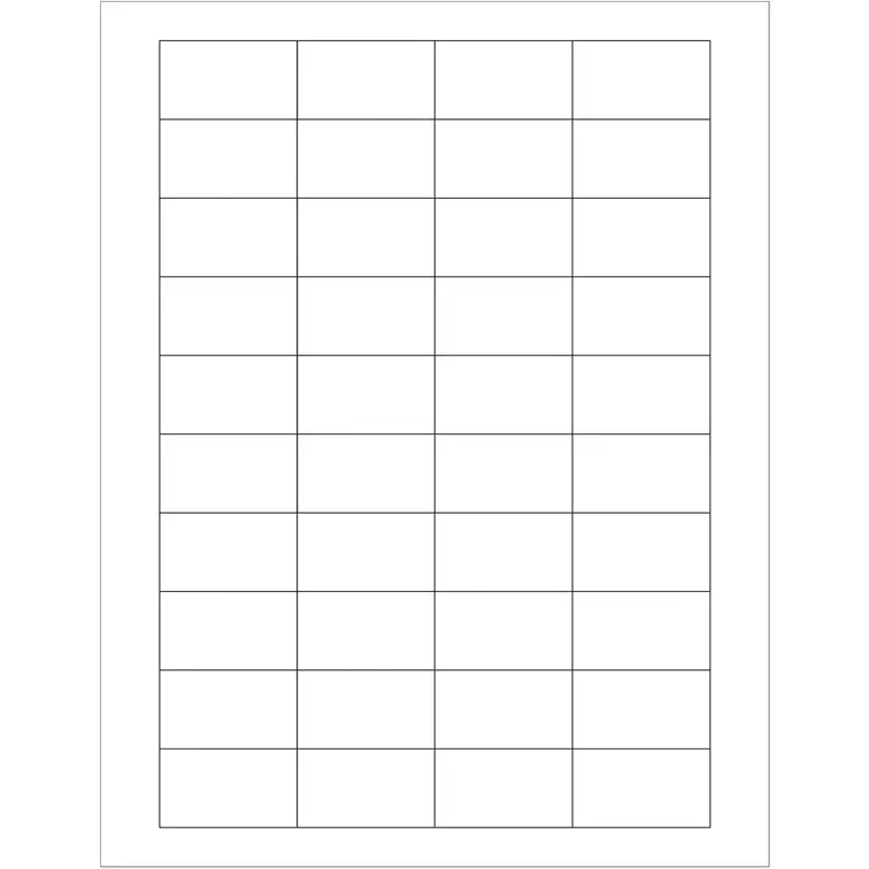 1 3/4 x 1" White Rectangle Laser Labels 4000/Case