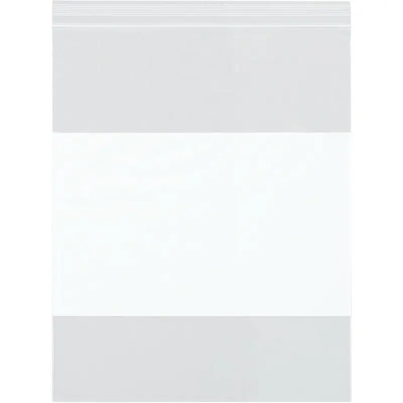 10 x 10 (2 mil) Reclosable Poly Bags With White Block 1000/Case