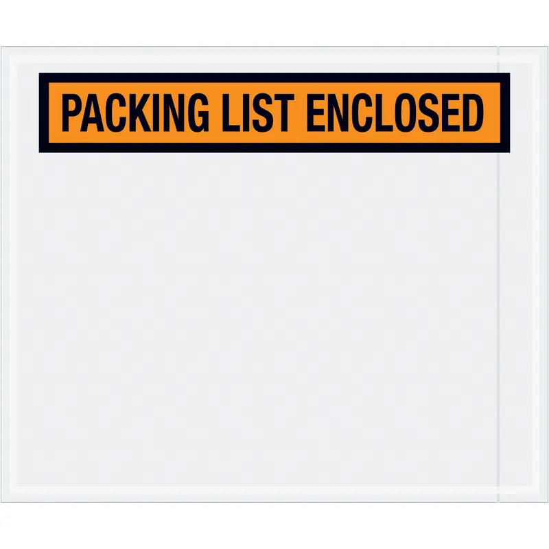 10 x 12 Packing List Envelopes (Panel Face) - ORANGE 500/Case