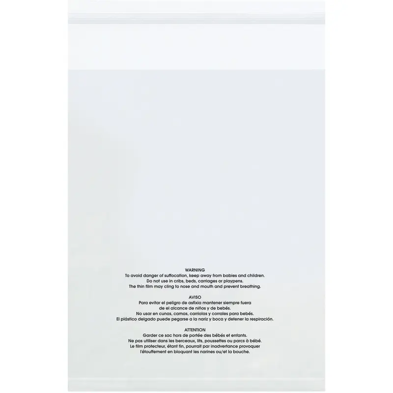 10 x 15 - 1.5 Mil Resealable Suffocation Warning Poly Bags w/Vent Holes