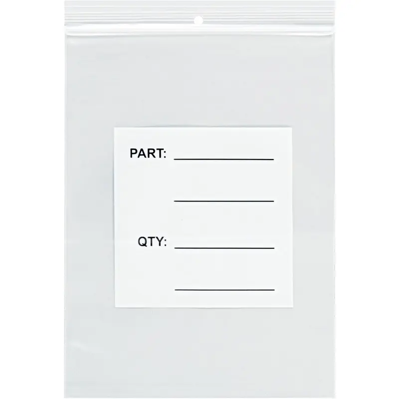 10 x 18 - 4 Mil Parts Bags w/ Hang Holes 500/Case