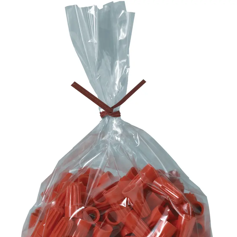 10 x 5/32 Red Paper Twist Ties 2000/Case