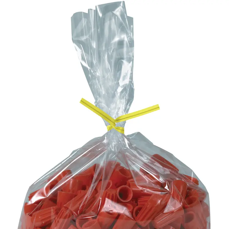 10 x 5/32 Yellow Plastic Twist Ties 2000/Case