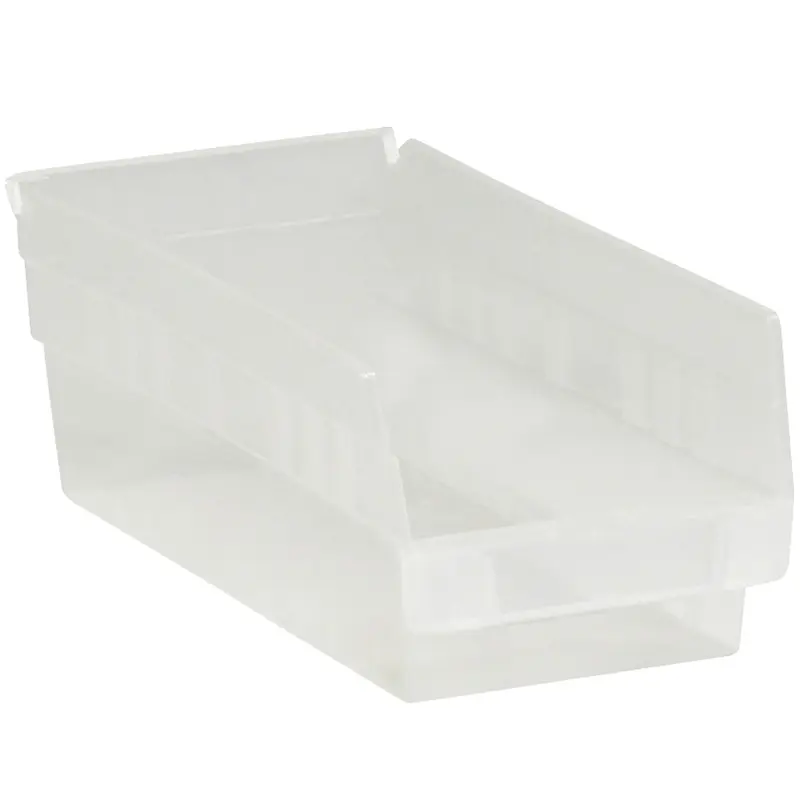 11 5/8 x 6 5/8 x 4 Clear Plastic Shelf Bin Boxes 30/Case
