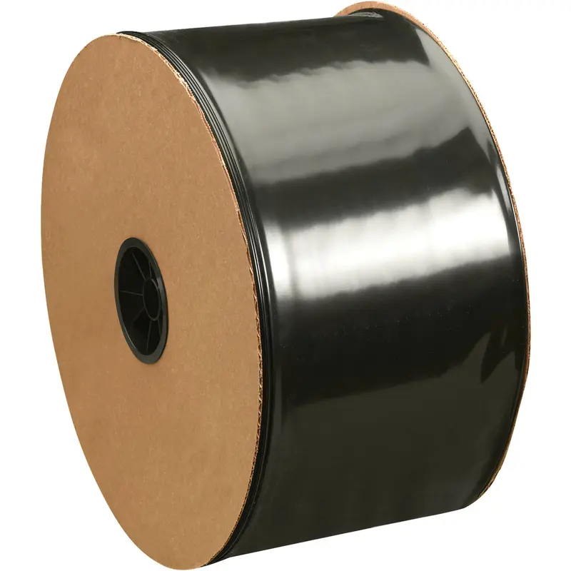 12" x 725 Feet 4 Mil Black Poly Tubing