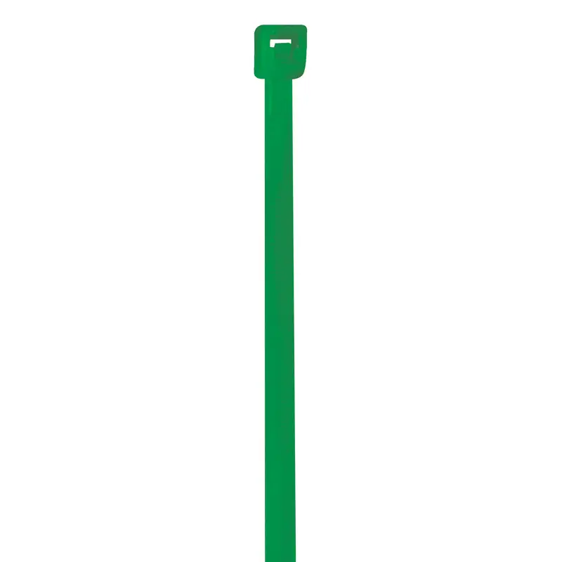 18" (50 lb Tensile) Green Cable Ties 500/Case