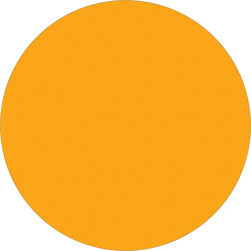 2" Circle - Fluorescent Orange Removable Labels 500/Roll
