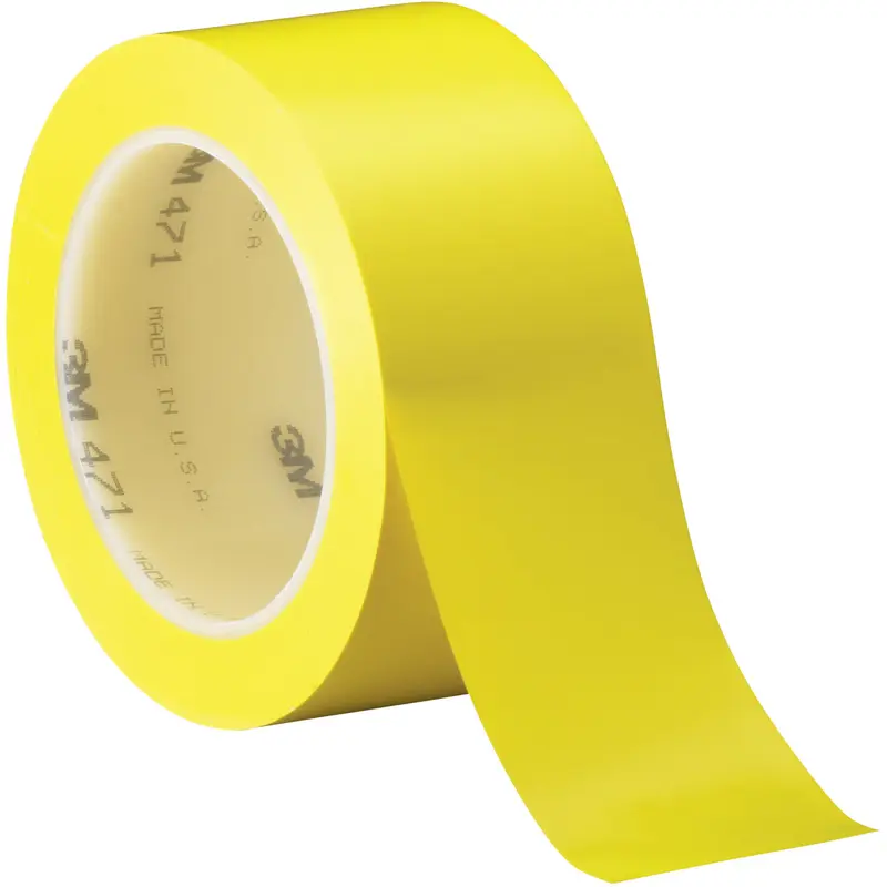2" x 36 yds. Yellow 3M 471 Vinyl Tape 3/Case