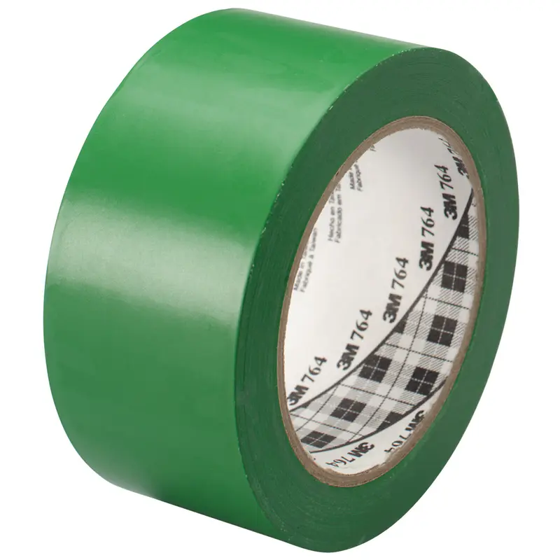 2" x 36 yds. Green 3M 764 Vinyl Tape 6/Case