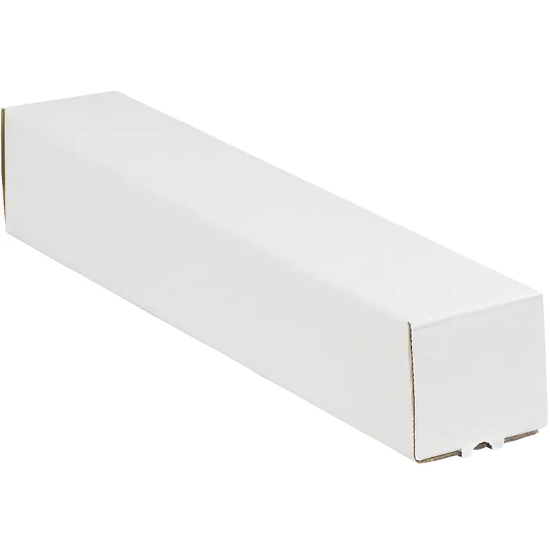 3 x 3 x 12 Square White Corrugated Mailing Tube 25/Bundle