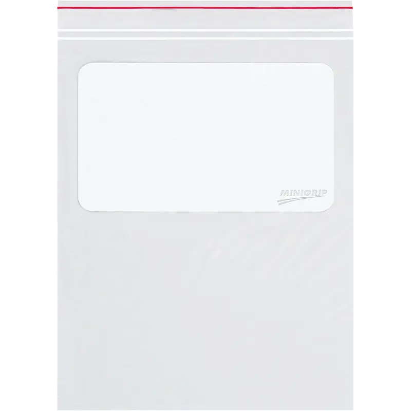 3 x 4 - 2 Mil Minigrip White Block Reclosable Poly Bags 1000/Case