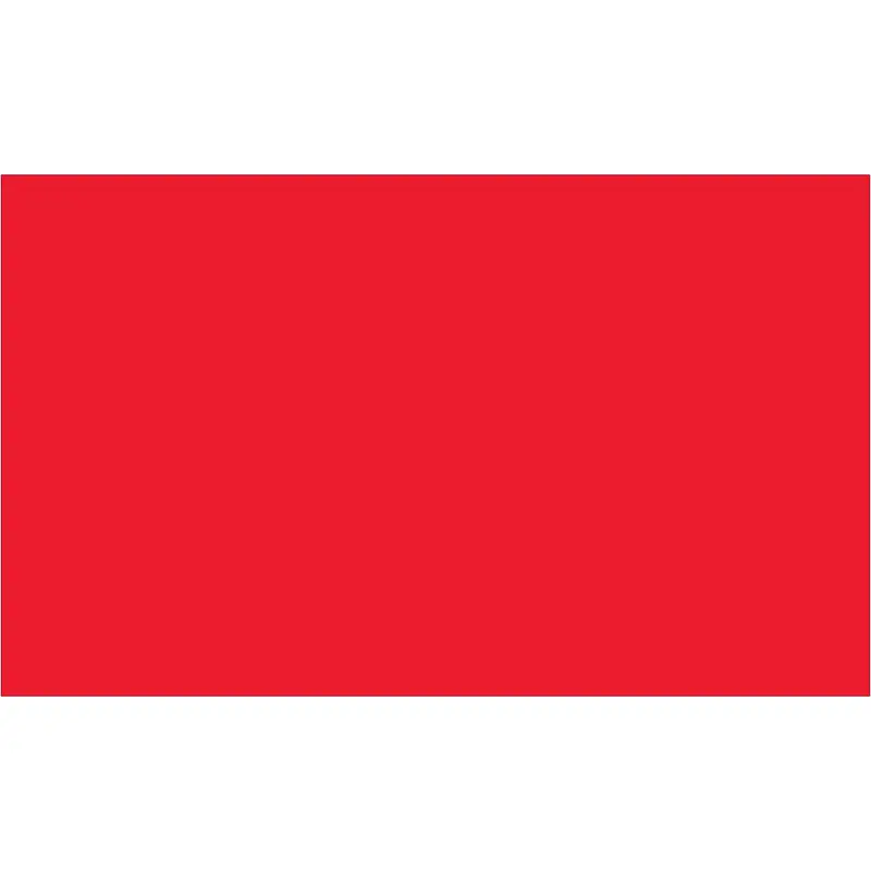 3 x 5" Fluorescent Red Inventory Rectangle Labels 500/Roll