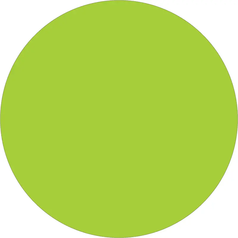 3/4" Circles - Fluorescent Green Removable Labels 500/Roll