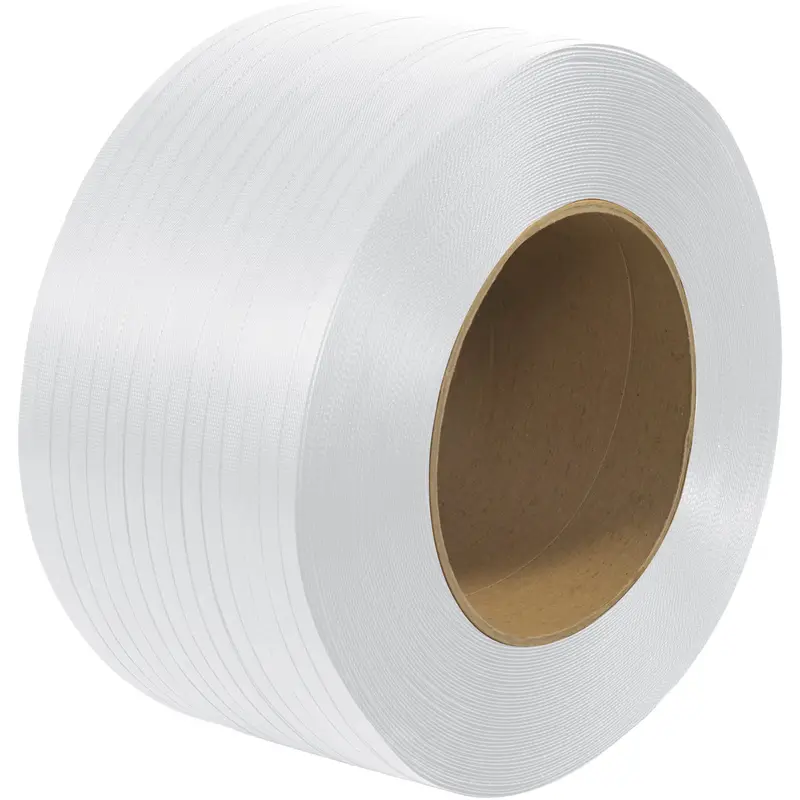 3/8" x .020 250# (9x8) Polypropylene Strap 12,900 Feet WHITE
