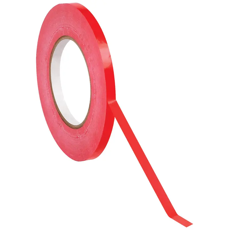 3/8" x 176 Yard Red Poly Bag Sealing Tape 96/Case
