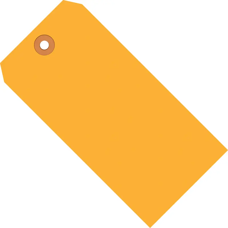 4 3/4 x 2 3/8 Fluorescent Orange 13 Pt. Shipping Tags 1000/Case