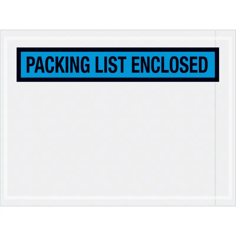4-1/2 x 6 Packing List Enclosed Envelopes (Panel Face) - BLUE 1000/Case