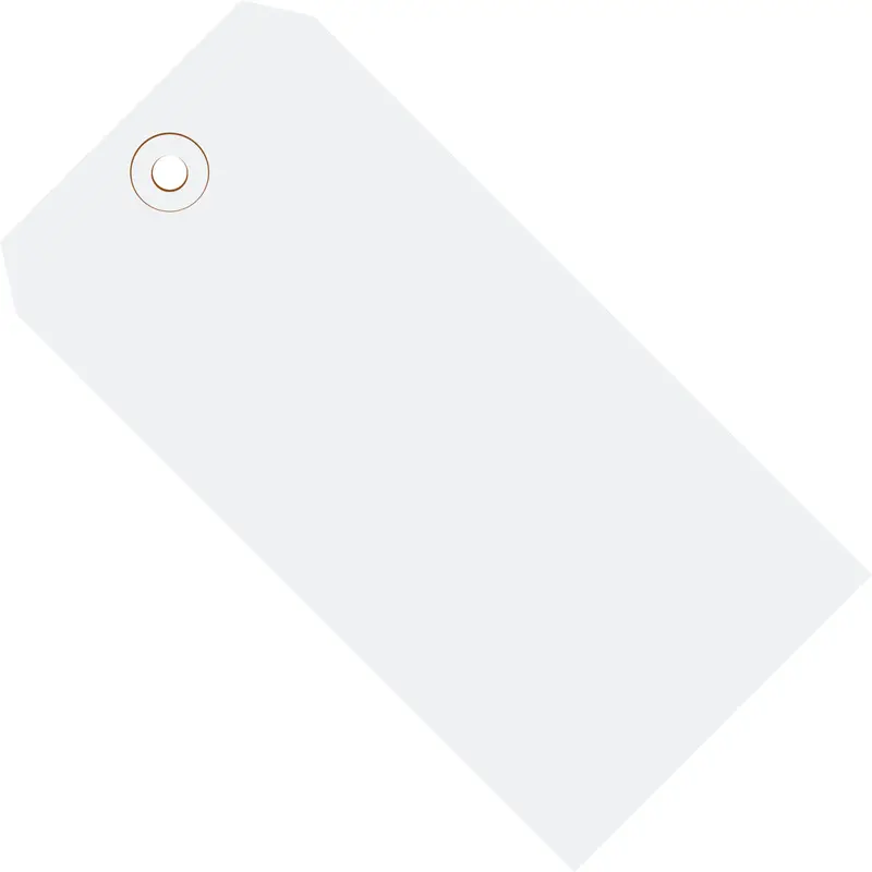 4-3/4 x 2-3/8 White Tags (THICK BOARD - 13 POINT) 1000/Case