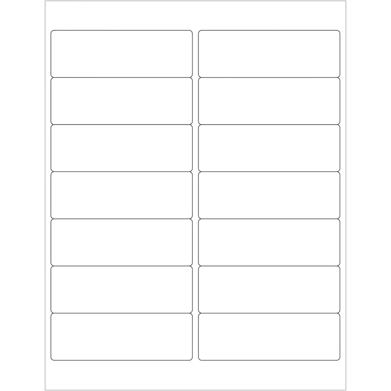 4 x 1 1/3" Weather-Resistant Laser Labels 1400/Case