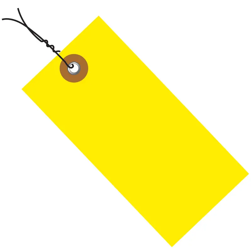 5 3/4 x 2 7/8 Yellow Tyvek Pre-Wired Shipping Tag 100/Case