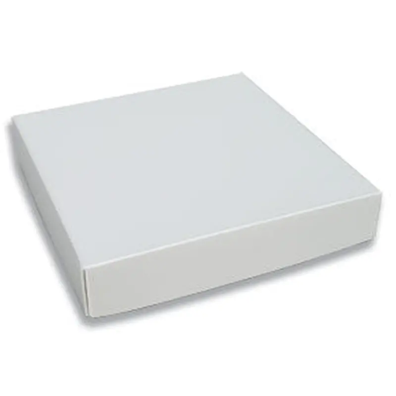 5-3/4 x 5-3/4 x 1-1/8 White 8 oz. (1/2 lb.) Square Candy Box LID 250/Case