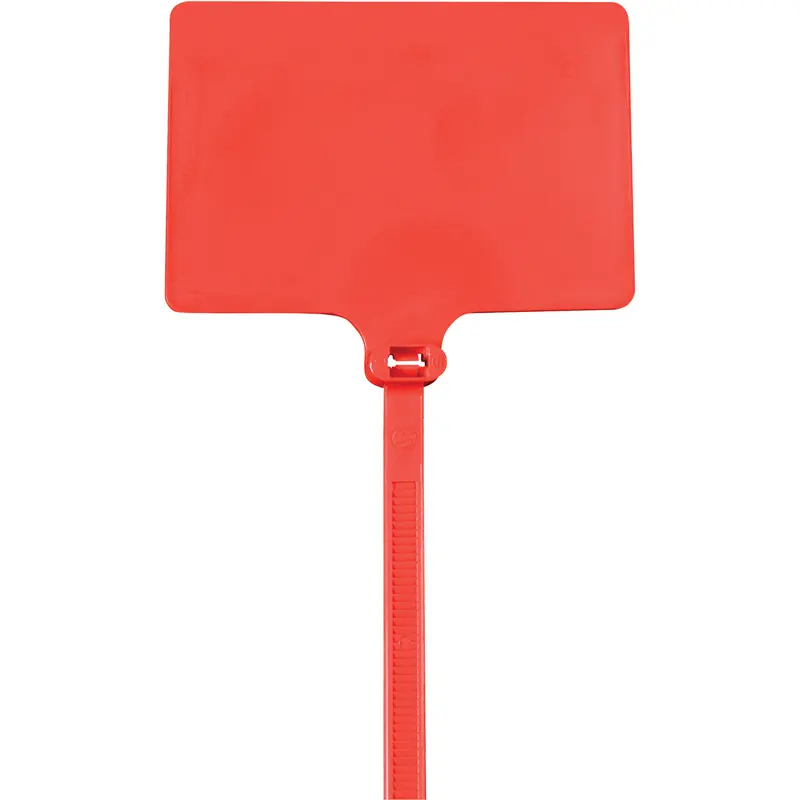 6" (120 lb Tensile) Red Identification Cable Ties 100/Case