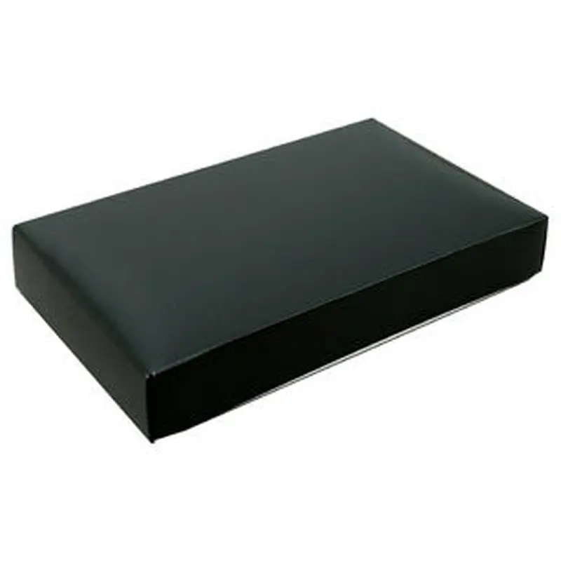 7-1/8 x 4-1/2 x 1-1/8 Black 1/2 lb. Rectangular Candy Box LID 250/Case