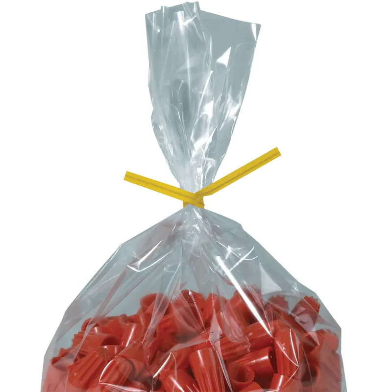 8 x 5/32 Yellow Paper Twist Ties 2000/Case