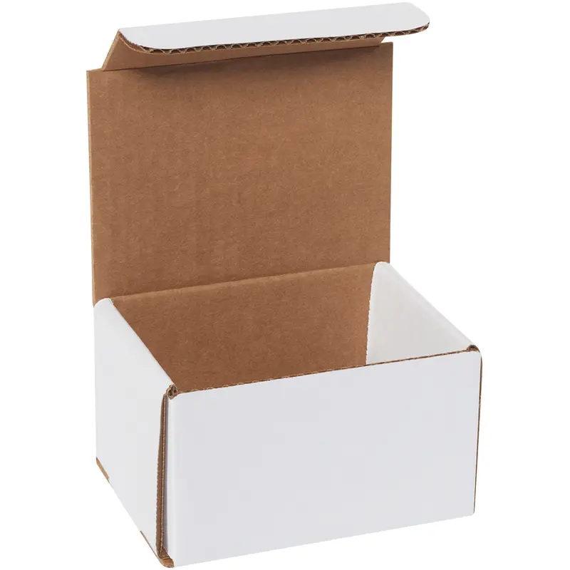 8 x 7 x 4 White Corrugated Mailers 50/Bundle