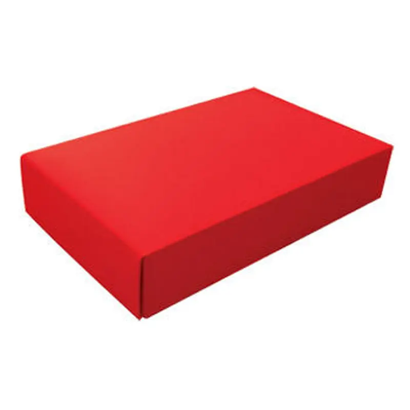 9-5/8 x 6-1/8 x 2 Red 2 lb. Rectangular Candy Box LID 250/Case