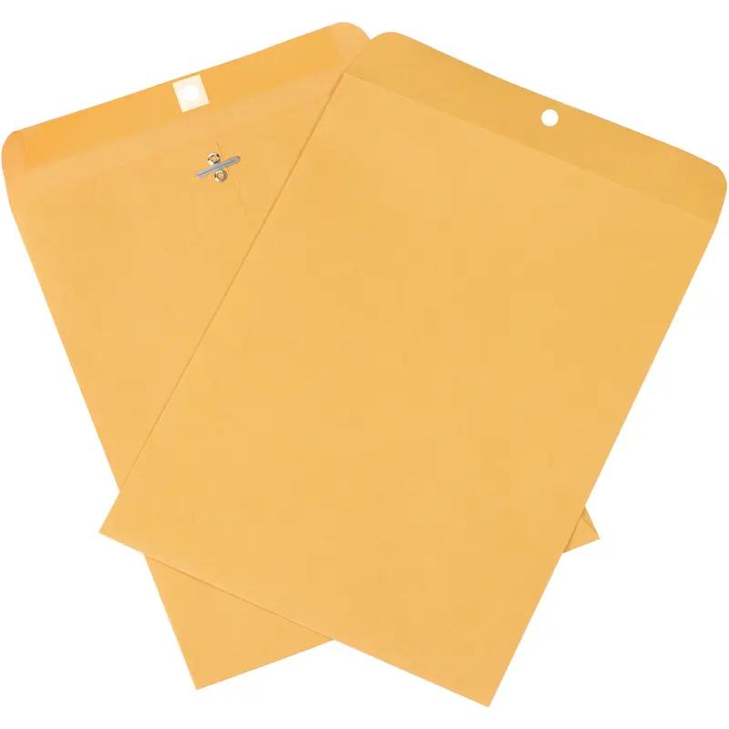Kraft 9"x12" Clasp Envelopes, 100/Case