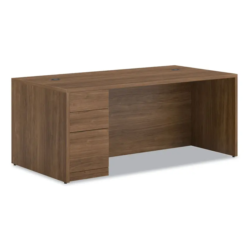 10500 Series "L" Workstation Single Pedestal Desk with Full-Height Pedestal, 72" x 36" x 29.5", Pinnacle